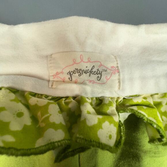 Persnickety Girls Lime Green Ruffle Pants 12 Years Made in USA - Picture 3 of 5